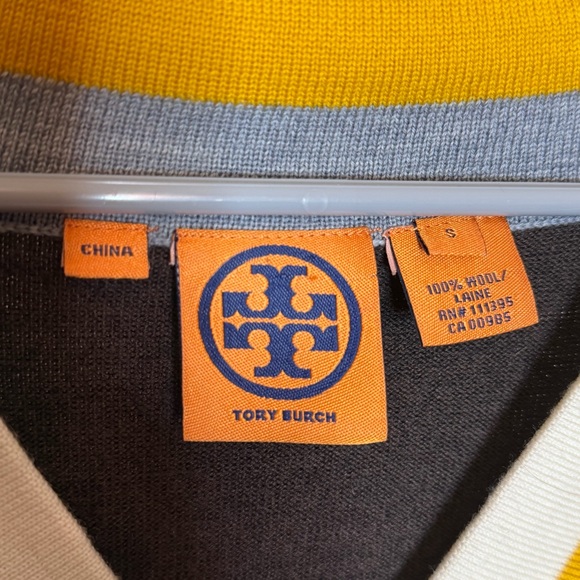 Tory Burch Women’s Brown Striped Wool Sweater Tunic - Picture 4 of 4